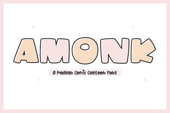 Amonk: A Quirky Display Font for Creative Makers