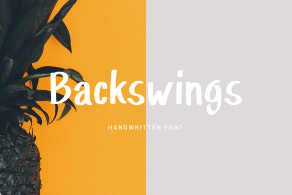 Backswings Font for Creative Publishing