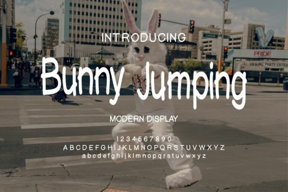 Bunny Jumping Font for Creative Projects