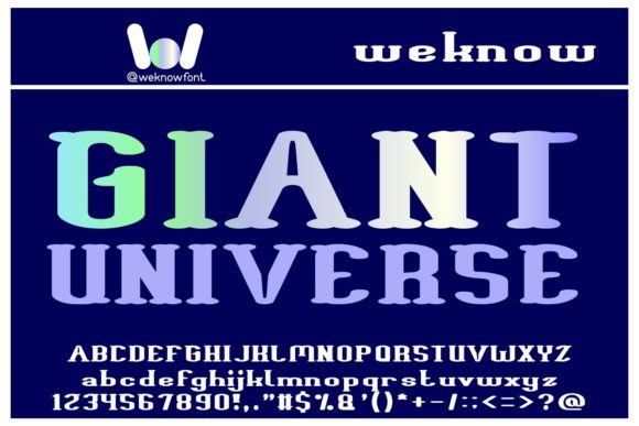 Giant Universe Font