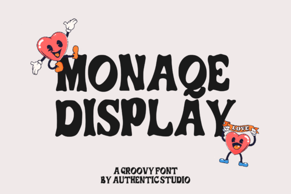Monaqe: A Retro Groovy Display Font