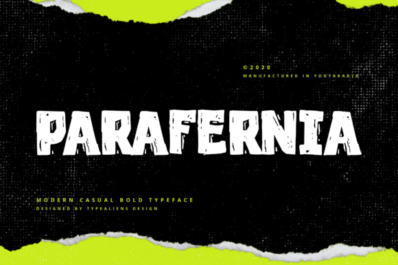 Parafernia: A Bold Display Font for Modern Branding