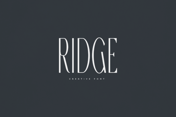 Ridge Font for Web Design